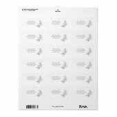 Green Foliage Address Label (Full Sheet)