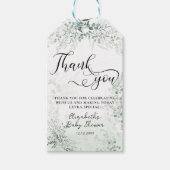 Green Foliage Boho Baby shower Dank u Cadeaulabel (Voorkant)