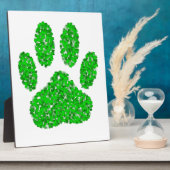 Green Foliage Dog Paw Print Fotoplaat (Zijkant)