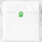 Green Foliage Dog Paw Print Ster Sticker (Tas)