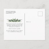 Green Foliage Enregistrer la date Invitation Carte (Dos)
