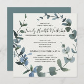 GREEN FOLIAGE EUCALYPTUS WREATH WORKSHOP EVENT KAART (Voorkant / Achterkant)