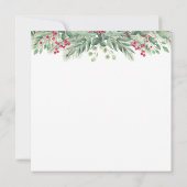 Green Foliage Red Berry Onze eerste kerstfoto (Achterkant)