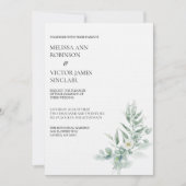 Green Foliage Wedding Invitation (Devant)