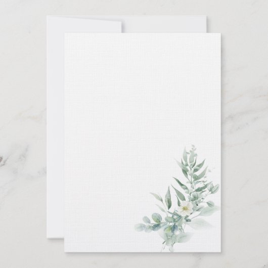 Green Foliage Wedding Invitation (Dos)