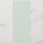 Green Foliing feuille Mariage Menu ou Carte Progra (Dos)