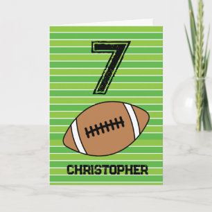 Green Football 7e carte d'anniversaire