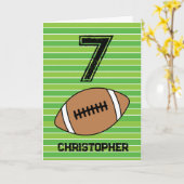 Green Football 7e carte d'anniversaire (Fleur jaune)
