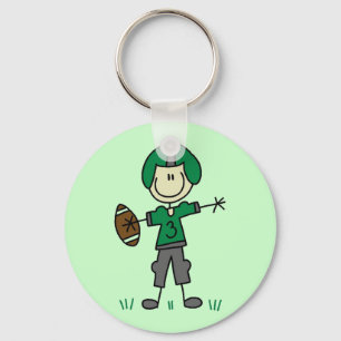Green Football Player T-shirts en cadeaus Sleutelhanger
