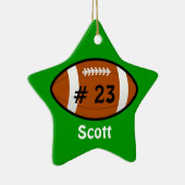 Green Football Star Ornament (Rechts)