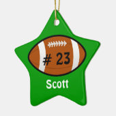 Green Football Star Ornament (Links)