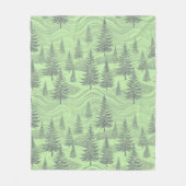 Green Forest Christmas Fleece Deken (Voorkant)