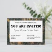 Green Forest Church Invitation Kaart (Staand voorkant)