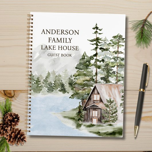 Green Forest Family Lake House Cabine Livre d'or