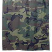 Green Forest Militaire Camo Douchegordijn (Voorkant)