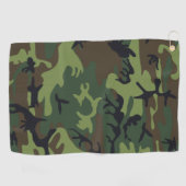 Green Forest Militaire Camo Golfhanddoek (Horizontaal)