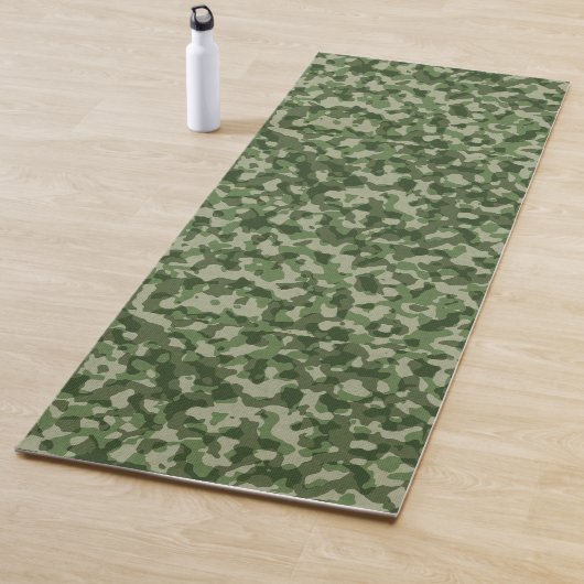 Green Forest Militaire Camo patroon Yogamat (In situ)