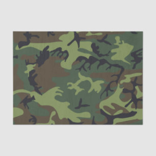 Green Forest Militaire Camo Tissuepapier