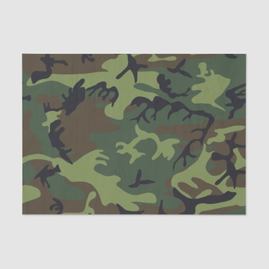 Green Forest Militaire Camo Tissuepapier (Voorkant)