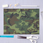 Green Forest Militaire Camo Tissuepapier (Craft)