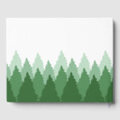 Green Forest Range Woodland bruiloft Gastenboek (Achterkant)
