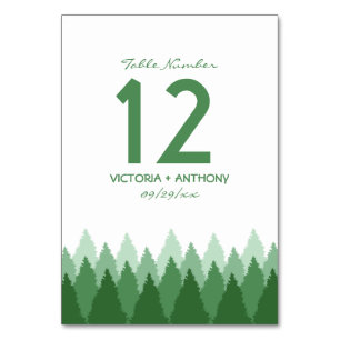 Green Forest Range Woodland bruiloft Kaart