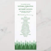 Green Forest Range Woodland bruiloft Programma (Voorkant)