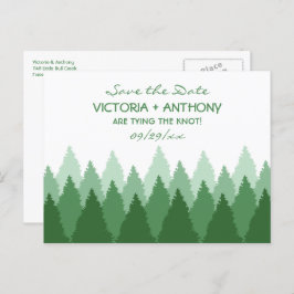 Green Forest Range Woodland Bruiloft Save The Date Briefkaart