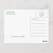 Green Forest Range Woodland Bruiloft Save The Date Briefkaart (Achterkant)