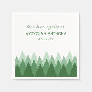 Green Forest Range Woodland bruiloft Servet