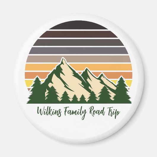 Green Forest Road Trip Cool Custom Keepsake Magneet (Voorkant)