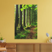 Green Forest Trail Schilderachtig Canvas Afdruk (Insitu (Woonkamer))