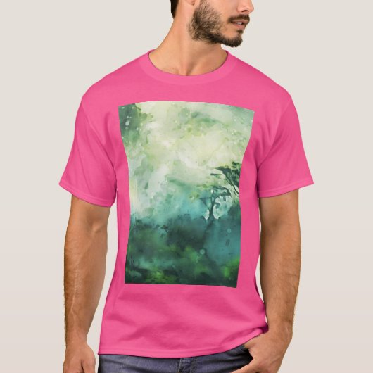 Green Forest_Waterverf schilderij T-shirt (Voorkant)