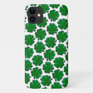 Green Four Leaf Clover Patroon iPhone 11 Hoesje