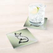 Green Fox Glazen Onderzetter (Schuin)