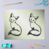 Green Fox Tissuepapier (Craft)