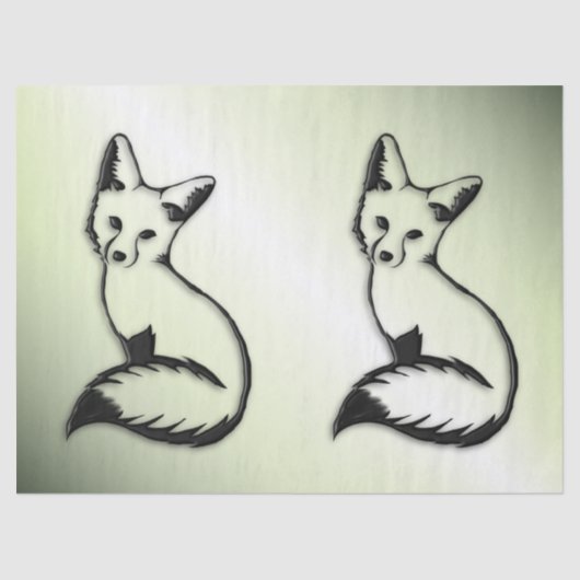 Green Fox Tissuepapier (Voorkant)