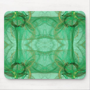 Green Fractal Mousepad Muismat
