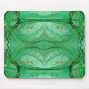Green Fractal Mousepad Muismat