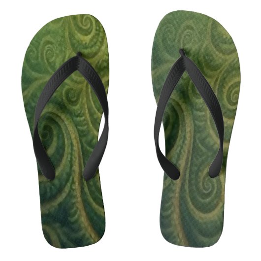 Green Fractal Teenslippers (Voetbed)