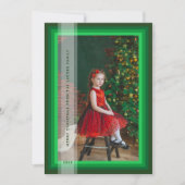 Green Framed Holiday Card Feestdagenkaart (Voorkant)