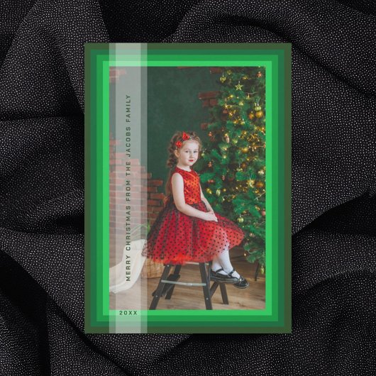 Green Framed Holiday Card Feestdagenkaart