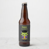 Green Frankenstein Monster Halloween Bier Etiket (Voorkant)