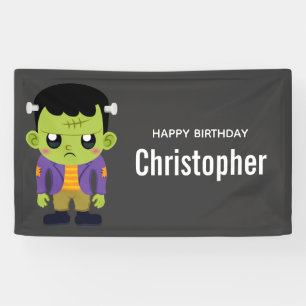 Green Frankenstein Monster Halloween Birthday Spandoek