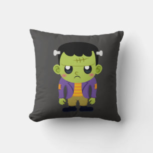 Green Frankenstein Monster Halloween Kussen