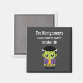 Green Frankenstein Monster Halloween Party Magneet (Voorkant / Achterkant)