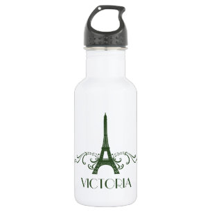 Green French Flourish Waterfles