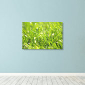 Green Fresh Morning Grass Canvas Afdruk (Insitu (Houten vloer))