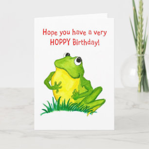 Green Frog Birthday Kaart