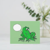 Green Frog Cartoon DIY Briefkaart (Staand voorkant)